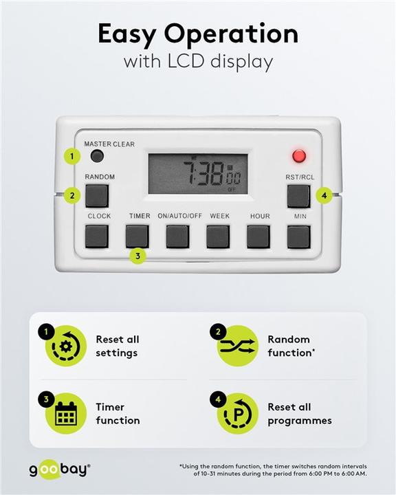Produktbild Goobay Digitale Zeitschaltuhr