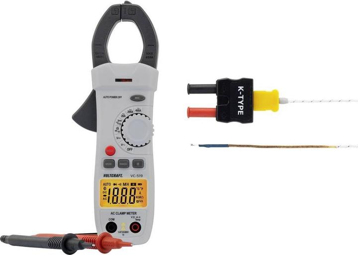 2 Sicherheitsmessleitungen · TE-Draht-Thermofühler (-20 bis +230 °C) · TE-Messadapter · Batterien · Tasche · Bedienungsanleitung · ISO Kalibrierzertifikat.