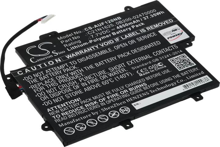 Actual product image AccuCell Battery Asus VivoBook Flip 12 TP203NA-BP027TS, type C21N1625 etc. (4850 mAh)