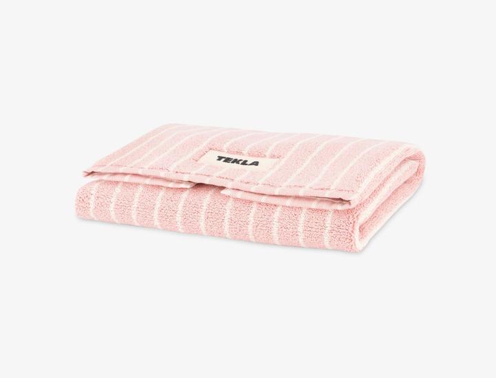 Produktbild Tekla Badezimmer-Teppich rosa gestreift (70 x 50 cm)
