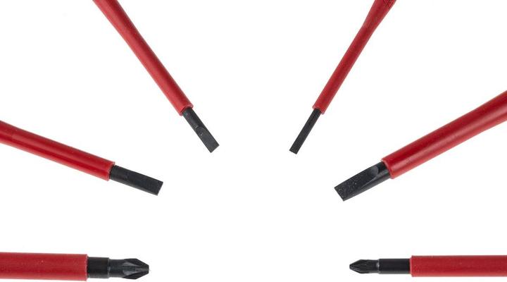Image du produit Wiha Jeu de tournevis VDE 6 pièces (Vis fendues, Cruciforme PZ)