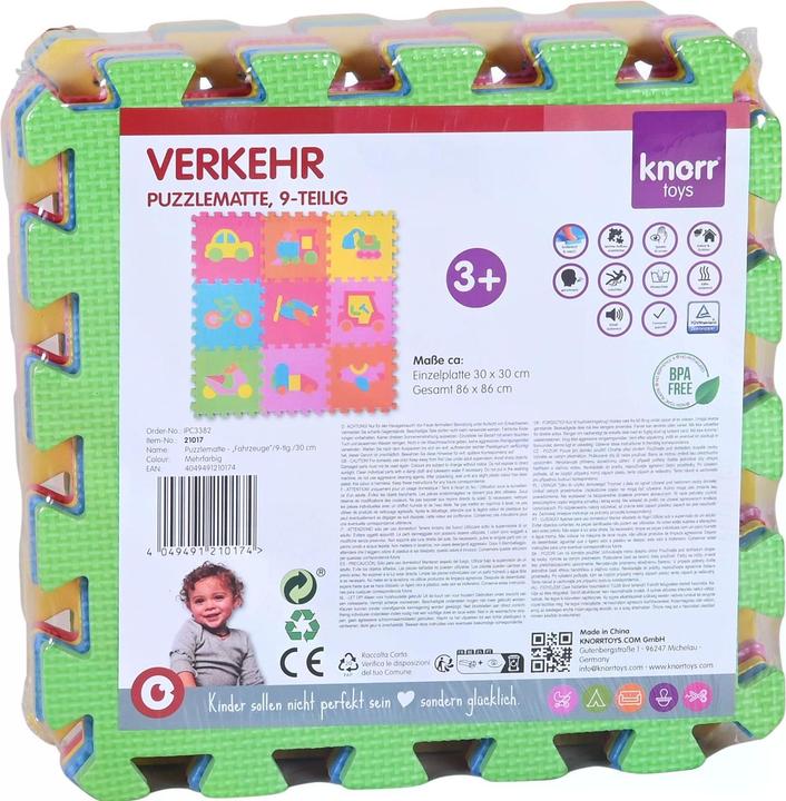 Produktbild Knorrtoys Puzzlematte - "Fahrzeuge"/10-tlg./32 cm (32 x 32 cm)