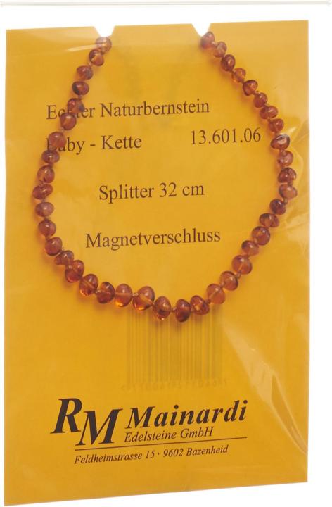 Actual product image Mainardi Natural Amber 32cm Splitt Magnetverschl (1 x)