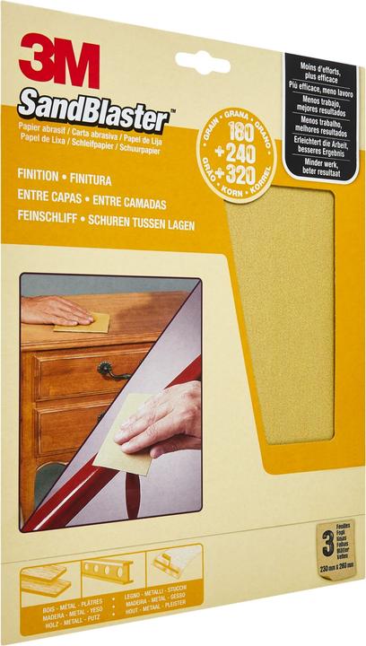 Actual product image 3M Sanding paper set (180, 240, 320)