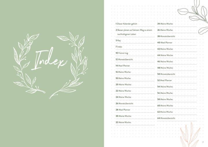 Actual product image Bullet Journal - Sustainable living and planning (21.6 x 15.3 cm, Hardcover)
