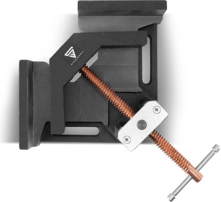 Produktbild Stahlwerk Schweisswinkelklemme Winkelspanner mit 90° Winkel und 100 mm Maulweite