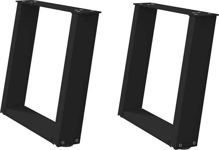 Image du produit VidaXL Pieds de table basse en U 2 pcs. noir 50x(42-43) cm acier Pied de table