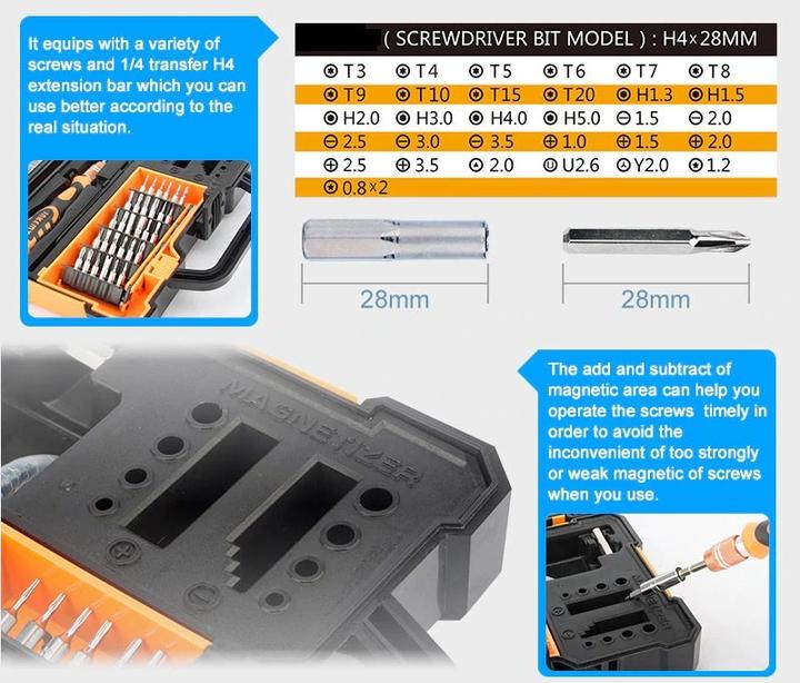 Produktbild Jakemy 44 in 1 fi Universal Schraubendreher Bits Set Handy Reparatur (JM-8152)