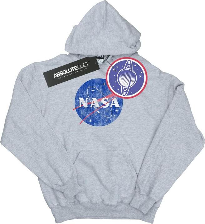 Nasa Classic Insignia Logo Distressed Kapuzenpullover Mädchen