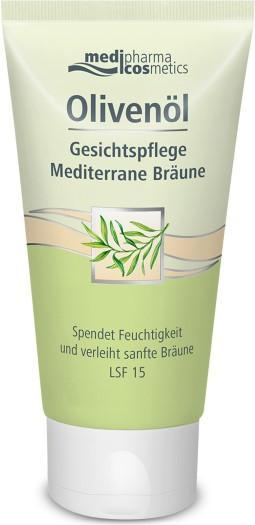 Image du produit Medipharma cosmetics Huile d'olive Soin visage bronzage méditerranéen, 50 ml de crème (50 ml, Crème de jour, SPF 15)