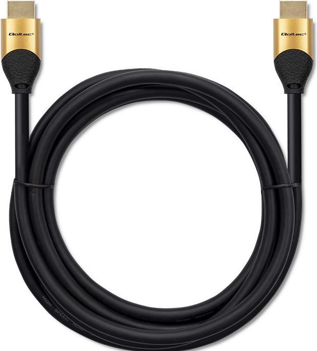 Productafbeelding Qoltec kabel HDMI v2.1 Ultra hoge snelheid 8K | 60Hz | 26AWG | GOUD | 5m (5 m, HDMI)
