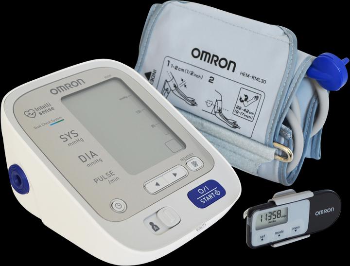 Actual product image Omron M6W & Walking Style 2.1 (Blood pressure monitor upper arm)