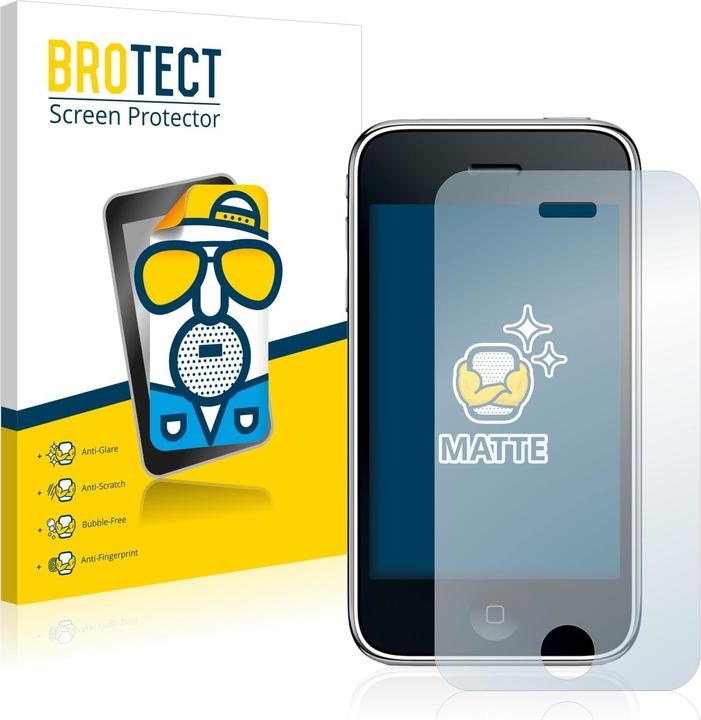 Produktbild BROTECT Entspiegelungs-Schutzfolie Displayschutz Matt (2 Stück, Apple iPhone 3GS)