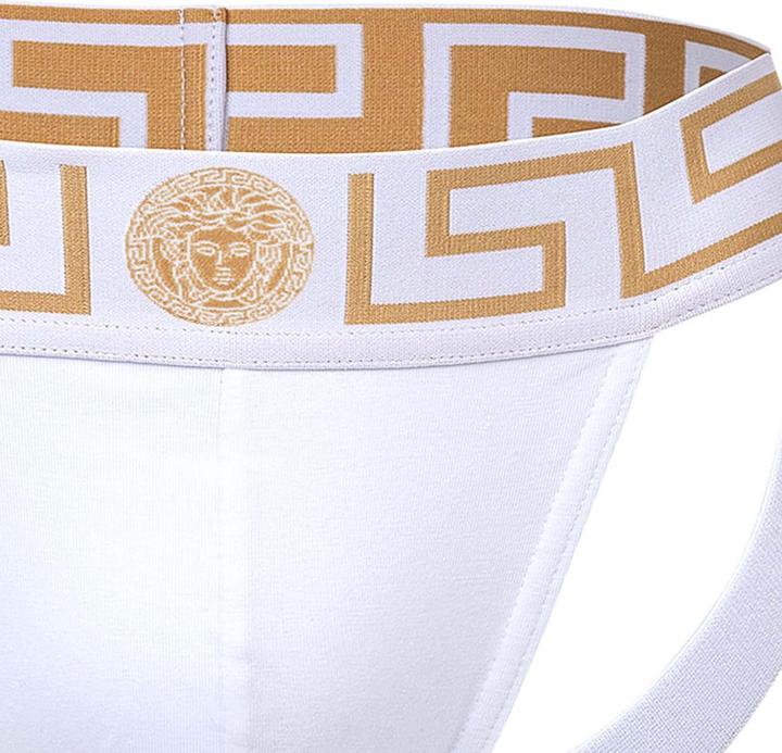 Actual product image Versace Underpants Jock Strap Jersey Topeka Bi-Stretch Cotton Organic New Logo (L, Single pack)