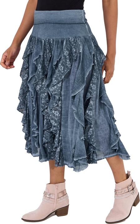 Image du produit Joe Browns Frilled Denim Look Midi Skirt (40)