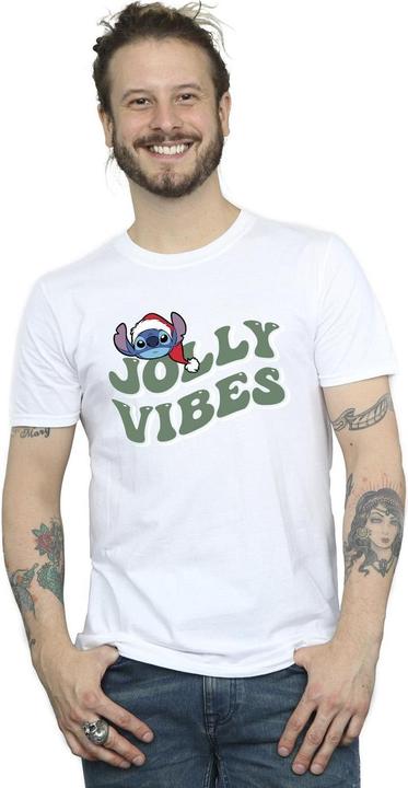 Immagine prodotto Disney Lilo & Stitch Jolly Chilling Vibes Maglietta Uomo (XL)