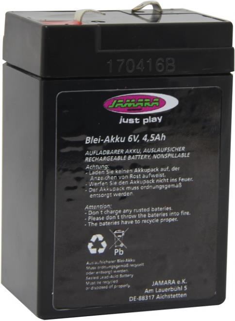 Immagine prodotto Jamara Batteria Rideon 6V 4,5Ah piombo Kiddy Jaguar (6 V)