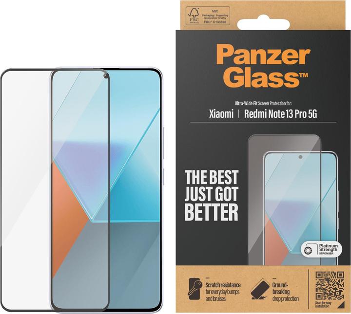 Actual product image PanzerGlass Ultra-Wide Fit (1 Piece, Xiaomi Redmi Note 13 Pro 5G)