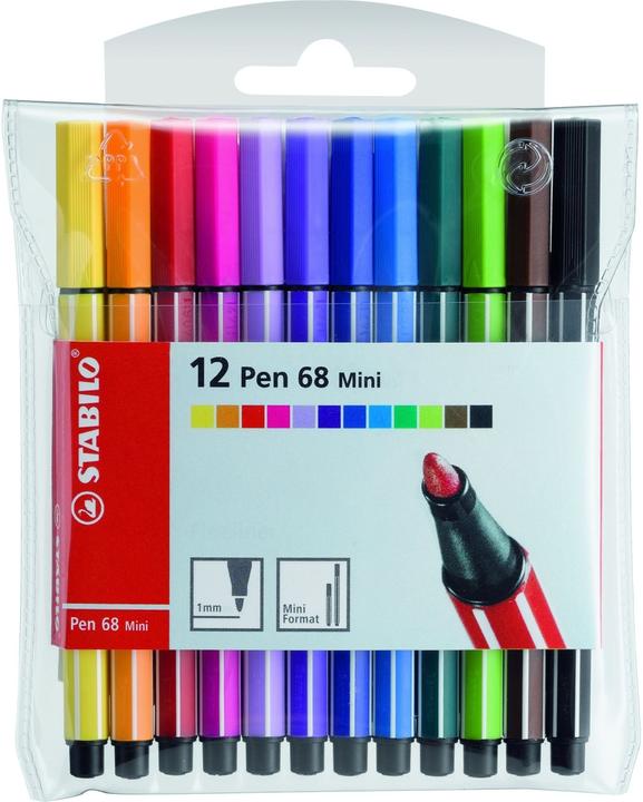 Produktbild STABILO Pen 68 Mini Premium-Filzstift (Mehrfarbig, 12 x)