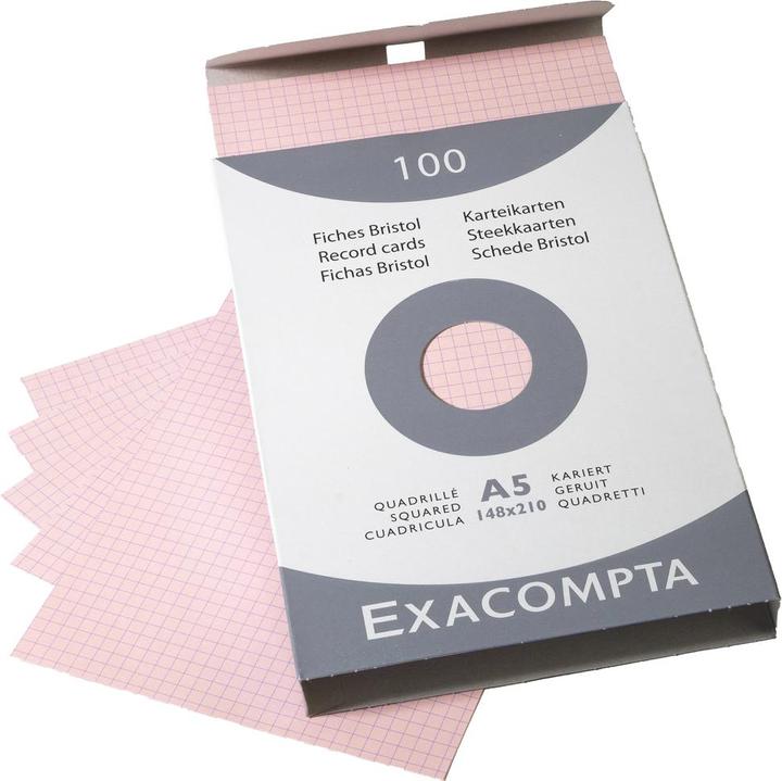 Image du produit Exacompta Fiches (A5, 205 g/m², 100 x)