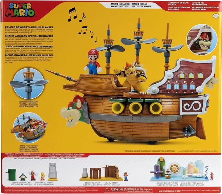 Immagine prodotto Jakks Pacific Playset della Nave di Bowser di Super Mario 2,5 pollici Deluxe