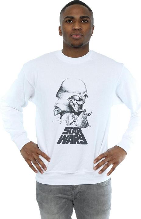 Actual product image Star Wars Mens Darth Vader Sketch Sweatshirt (L)