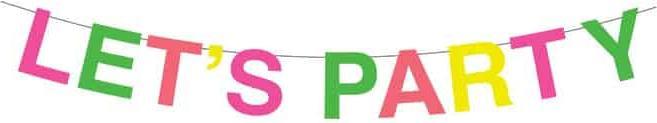 Actual product image Procos Party garland - Let's Party - neon - approx. 2 m