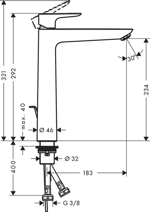 Image du produit hansgrohe Talis E Mitigeur de lavabo (bronze brossé)