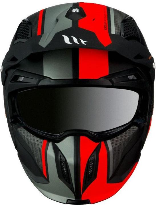 MT Helmets motorrad-crosshelm mit abnehmbarem kinnteil und umwandelbarem visier streetfighter sv twin c5 (ece (64 cm, XXL)