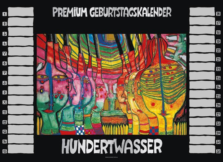 Actual product image Hundertwasser Premium Birthday Calendar (Special, No binding, German, French, English)