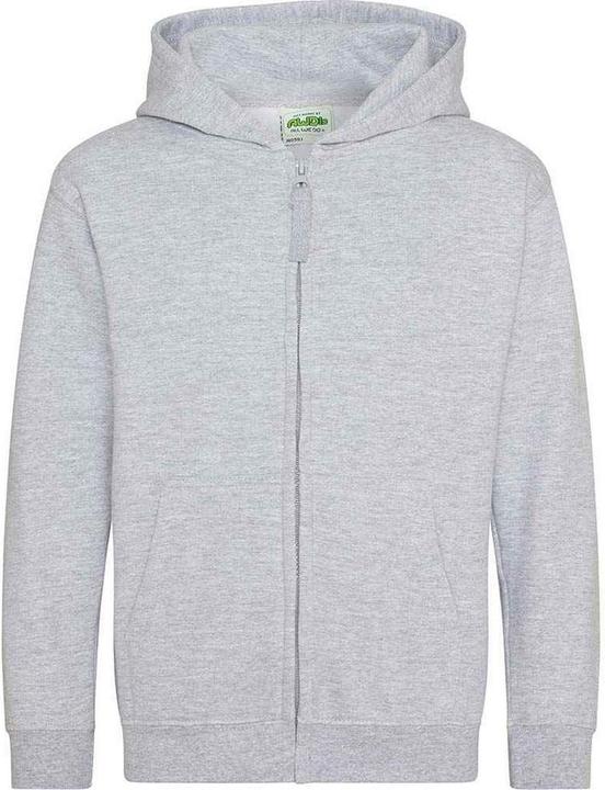 Actual product image Awdis Childrens/Kids Heather Full Zip Hoodie (128)