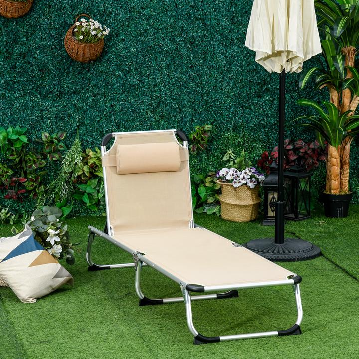 Produktbild Outsunny Gartenliege 5-stufig verstellbar (80 cm)