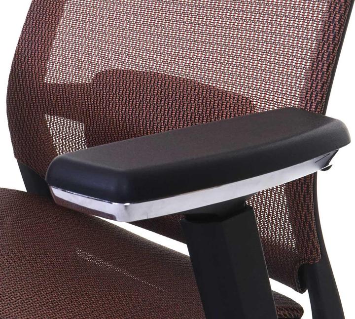 Produktbild Swisshandel24 Bürostuhl, Schreibtischstuhl, ergonomisch Kopfstütze Stoff/Textil ISO9001 - mandarin