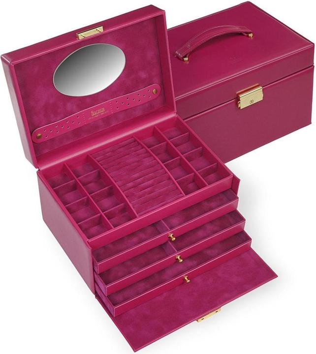 Image du produit Sacher 74.519.560707 - Boîte à bijoux Karen colisimo rose cuir pleine fleur