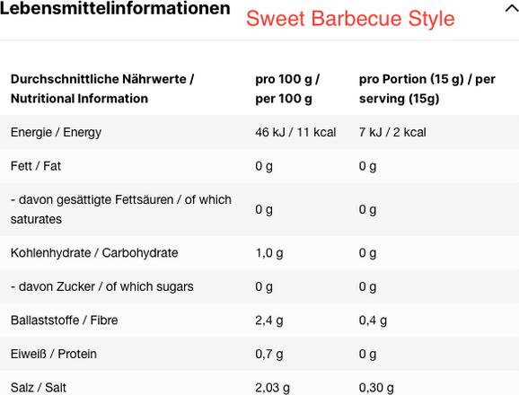 Valori nutrizionali e ingredienti Inlead Salsa classica (350 g)