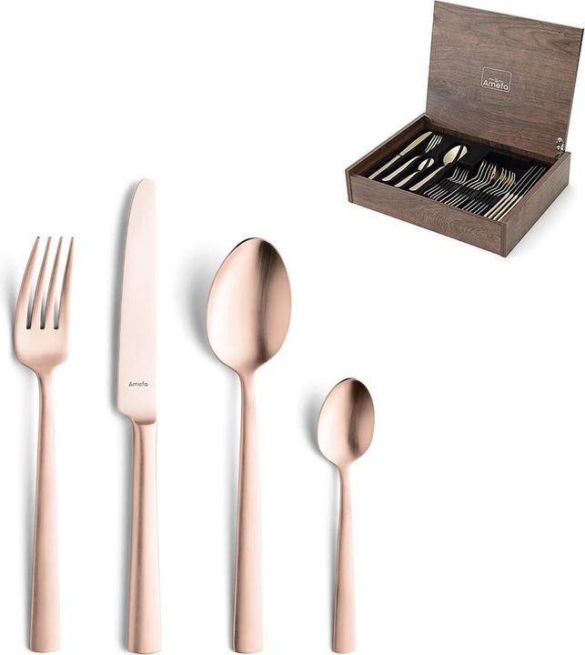 Actual product image Amefa VENTURA Besteckset 24-teilig PVD kupfer (24 Piece, Cutlery set)