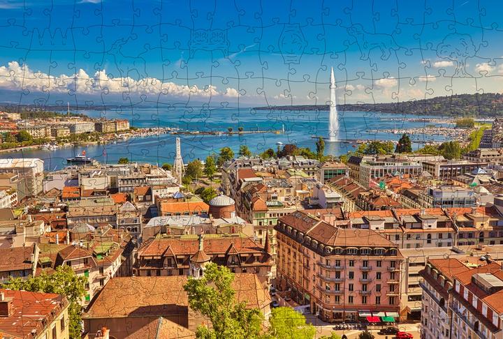 Image du produit WoodenCity Puzzle en bois L CH Geneve (250 pièces)