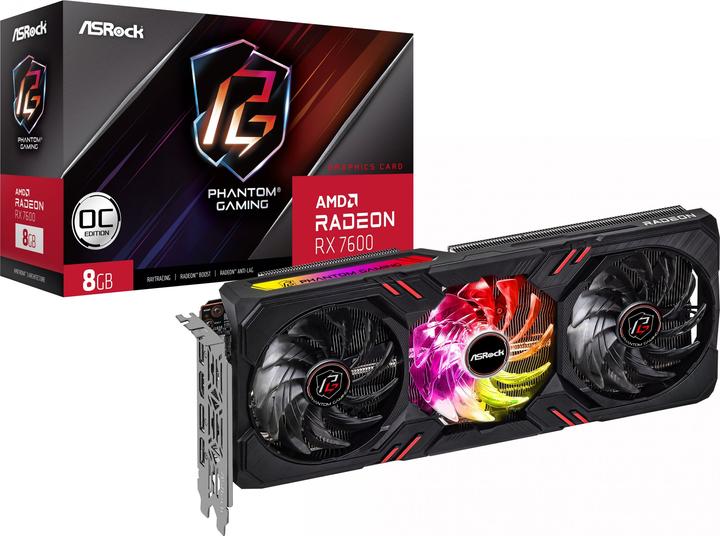 Image du produit AsRock Radeon RX 7600 Phantom Gaming OC (8 Go)