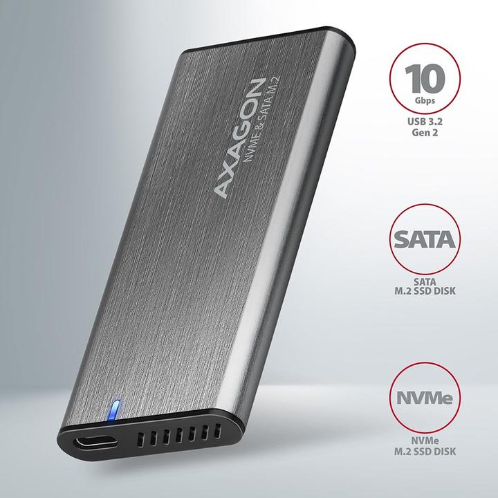 Immagine prodotto Axagon EEM2-SG2 custodia esterna per SSD M.2 USB-C 3.2 Gen 2 (M.2)