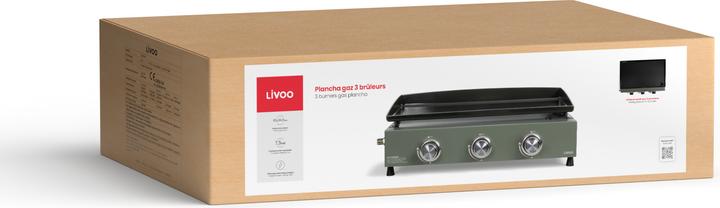 Actual product image Livoo 3 burners gas plancha (7.50 kW)