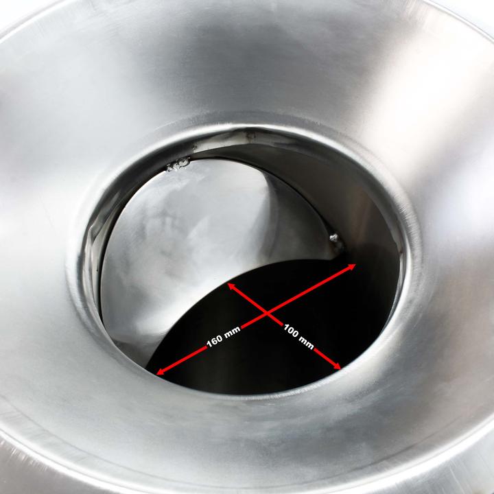 Immagine prodotto Wiltec Tritatutto 1100W 1,5HP 2800rpm 1000kg/h Tritatutto in acciaio inox per frutta Pome fruit (Spina UE)