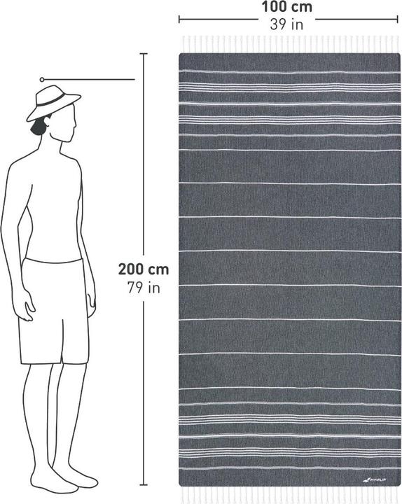 Image du produit Fit-Flip Hamamtuch Baumwolle Recycelt 100x200cm (200 x 100 cm)