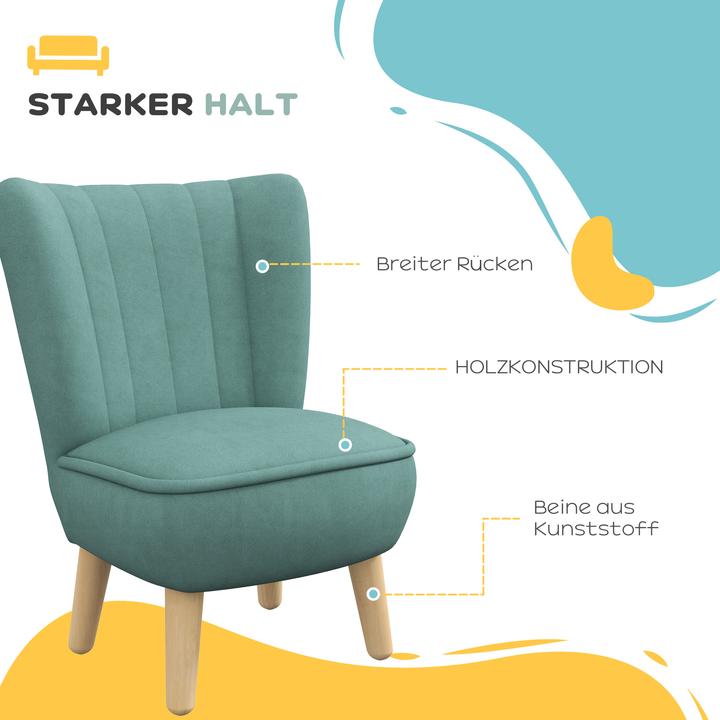 Immagine prodotto Aiyaplay Kinder Sofa Holz, Kunststoff Blau (Poltrona per bambini)