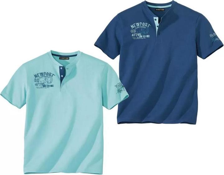 Actual product image Atlas For Men Mens Henley T-Shirt (Pack of 2) (4XL)