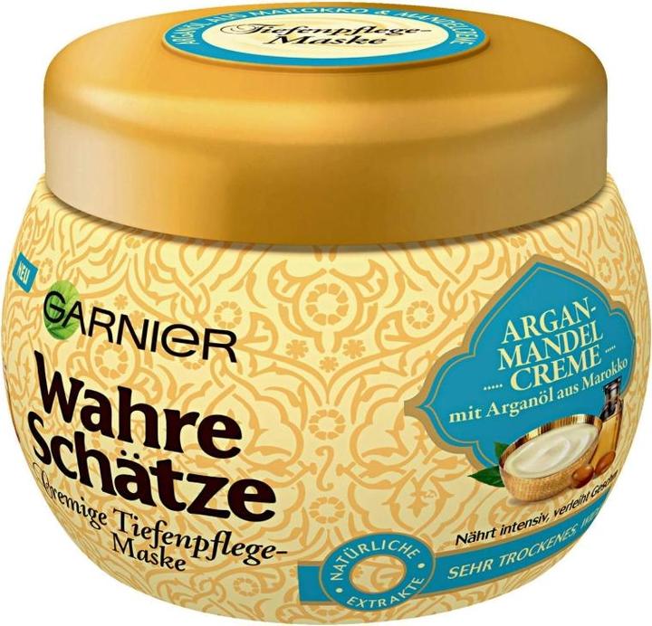 Garnier DE) True Treasures, Cream mask?? for deep care, hair treatment with argan oil from (300 ml)