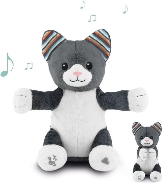 Image du produit ZaZu doudou qui applaudit et qui chante Chloé le chat (30 cm)