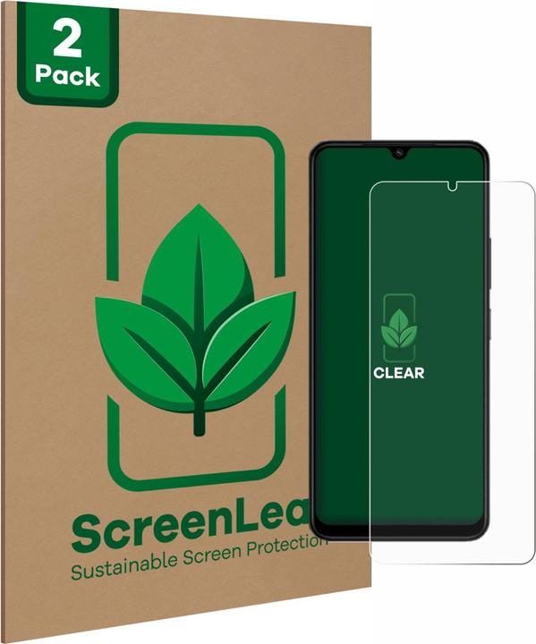 Actual product image ScreenLeaf Screen Protector sustainable Screen Protection, clear, anti-scratch (2 Piece, Xiaomi Redmi A3)