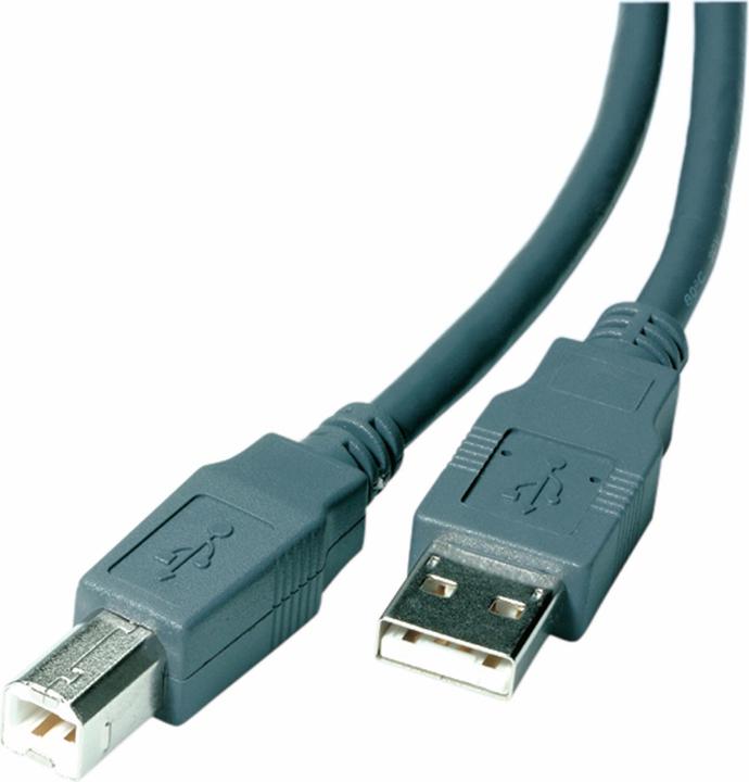 Immagine prodotto Vivanco Cavo USB 2.0 compatibile, St. A - St. B, 3m, grigio (3 m, USB 2.0)