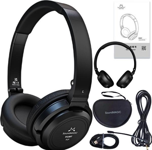 Image du produit SoundMagic P23BT casque noir - Casque Bluetooth supra-auriculaire (ANC, 60 h, Sans fil)