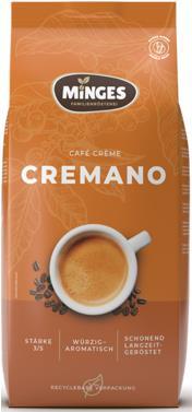 Minges Caffe Cremano Kaffeebohnen 1,0 kg (1000 g, Dunkle Röstung)